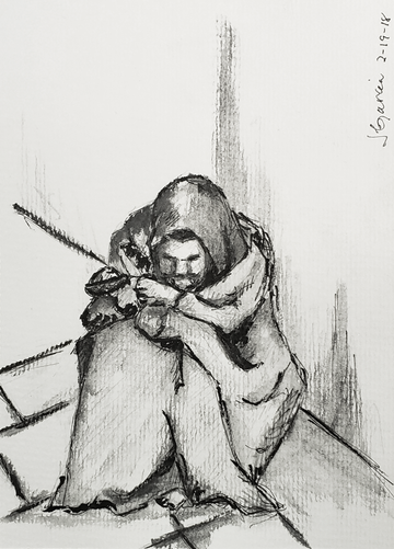 The Beggar - Sketch