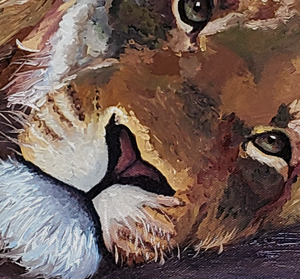Resting Lion - Oil Painting